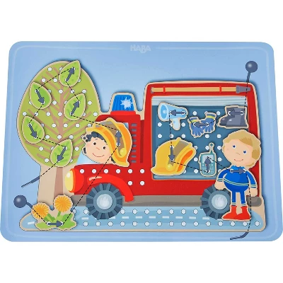 HABA Fire Engine Rescue Themed Threading Game - Image 6