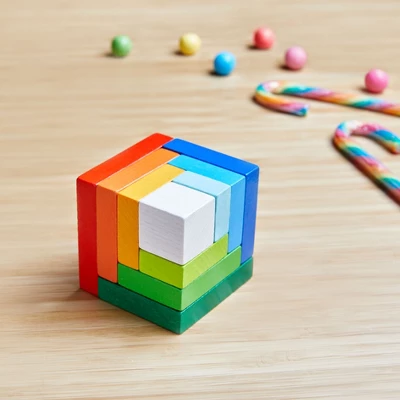 HABA Rainbow Cube - 3D Arranging Game (Made In Germany) - Image 9
