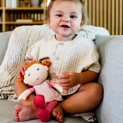 HABA Snug Up Roya - 10" Soft Doll With Fuzzy Red Pigtails And Embroidered Face - Image 12