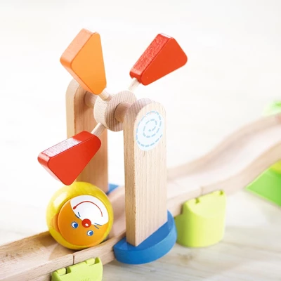 HABA Kullerbu Windmill Playset - 25 Piece Ball Track Starter Set - Image 4