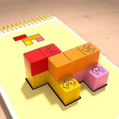 HABA Logic! Games:Happy Worms - Solo Brain Teaser Puzzling Game