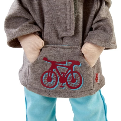 HABA Lian 12" Soft Boy Doll With Brown Hair, Blue Eyes And Embroidered Face (Machine Washable) - Image 2