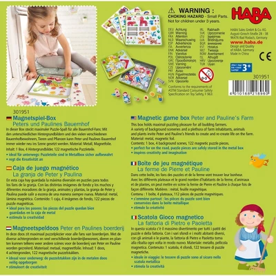 HABA Peter And Pauline's Farm Magnetic Game With 4 Background Scenes In Storage Tin - Image 4