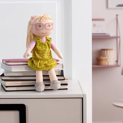 HABA Leonore 12" Soft Doll With Blonde Hair And Removable Glasses (Machine Washable) - Image 6