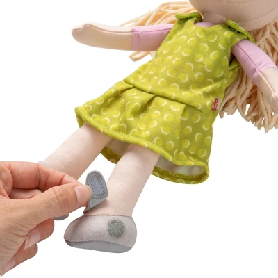 HABA Leonore 12" Soft Doll With Blonde Hair And Removable Glasses (Machine Washable) - Image 3