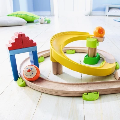 HABA Kullerbu Spiral Track - 26 Piece Wood & Plastic Ball Track Set - Image 3