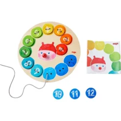 HABA Threading Game Counting Rainbow Caterpillar