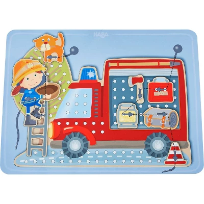 HABA Fire Engine Rescue Themed Threading Game - Image 8