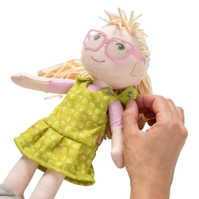 HABA Leonore 12" Soft Doll With Blonde Hair And Removable Glasses (Machine Washable) - Image 4