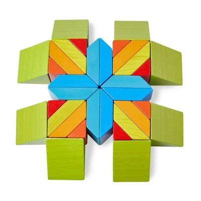 HABA 3D Puzzle Cube Mosaic - 48 Piece Wooden Blocks With 10 Double Sided Template Cards - Image 7