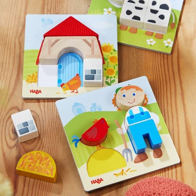 HABA On The Farm Beginner Pattern Blocks Puzzle - Ages 18 Months + - Image 3