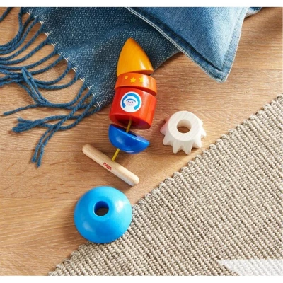 HABA Threading Game Rocket Dexterity Toy For Ages 2+ (Made In Germany) - Image 4