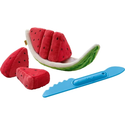 HABA Biofino Watermelon Washable Plush Play Food With 5 Slices