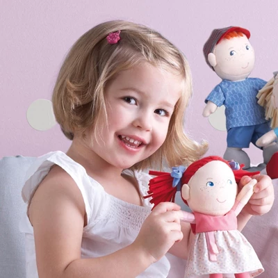 HABA Soft Doll Mirli 8" - First Baby Doll With Red Pigtails - Image 6