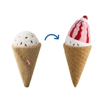 HABA Biofino Ice Cream Venezia - 2 Pretend Play Plush Cones With Reversible Scoops (4 Flavor Combos) - Image 3