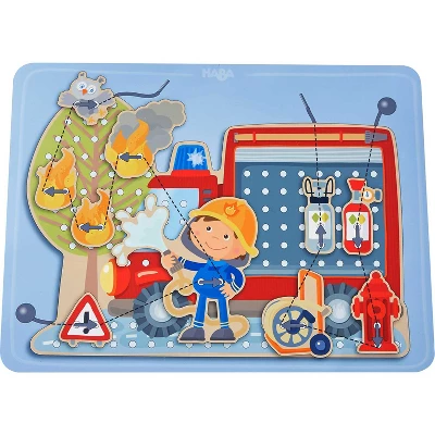 HABA Fire Engine Rescue Themed Threading Game - Image 7