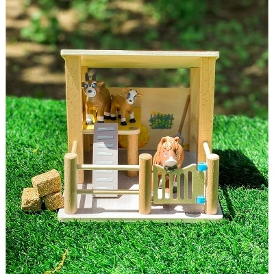 HABA Little Friends Petting Zoo With 3 Exclusive Farm Animal Figures - Image 5