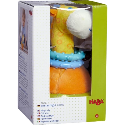 HABA Roly Poly Giraffe Soft Wobbling & Chiming Baby Toy With Teething Rings - Image 2