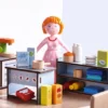HABA Little Friends Dollhouse Kitchen Accessories - 24 Piece Set For 4" Bendy Dolls