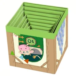 HABA On The Farm Sturdy Cardboard Nesting & Stacking Cubes