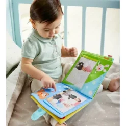 HABA My First Photo Album - Soft Fabric Baby Book Fits Eight 4" X 6" Photos