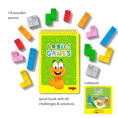 HABA Logic! Games:Happy Worms - Solo Brain Teaser Puzzling Game - Image 3