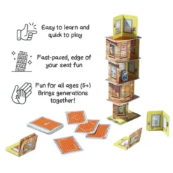 HABA Rhino Hero A Heroic Stacking Card Game For Ages 5 And Up - Triple Award Winner