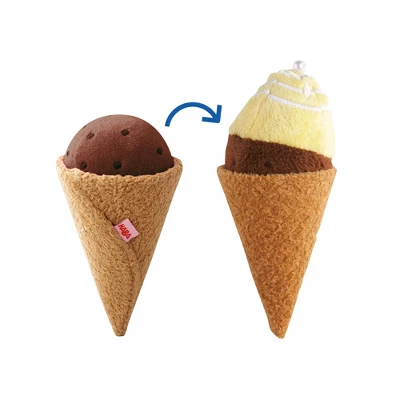 HABA Biofino Ice Cream Venezia - 2 Pretend Play Plush Cones With Reversible Scoops (4 Flavor Combos) - Image 2