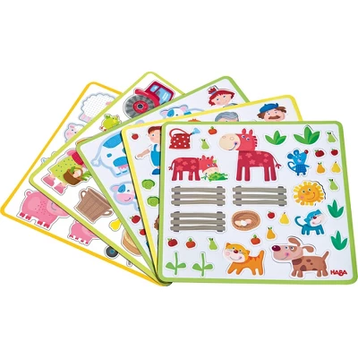 HABA Peter And Pauline's Farm Magnetic Game With 4 Background Scenes In Storage Tin